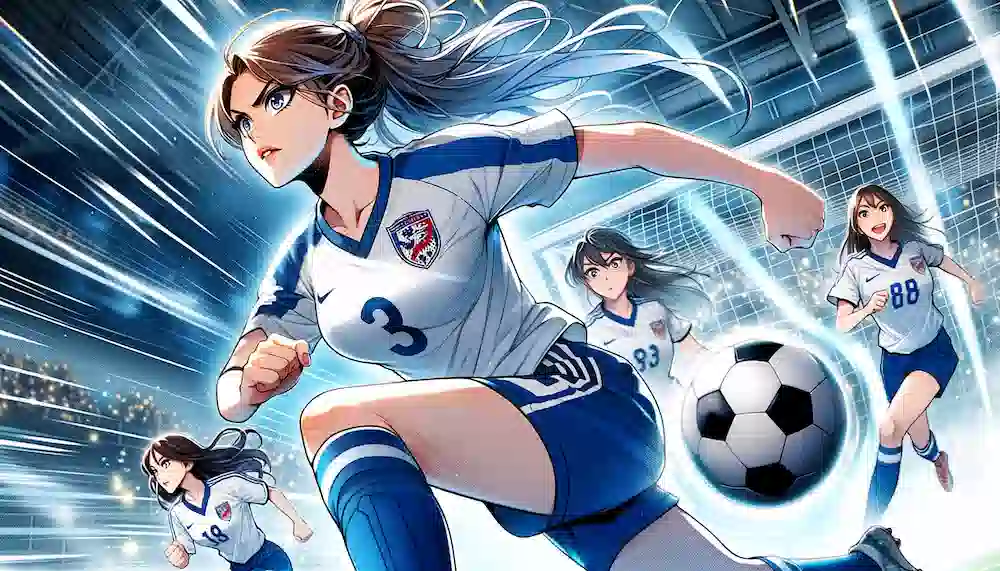 ブルーロック 女子にモテる ランキング：キャラクター分析のアイキャッチ画像。サッカー、キャラクター分析、競争的な雰囲気が融合したダイナミックで魅力的なシーン。